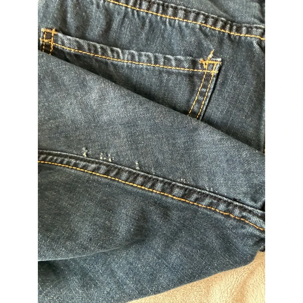 Route 66‎ Straight Fit Denim Shorts Mens 30 Blue Dark Wash Zip Pocket Cotton
